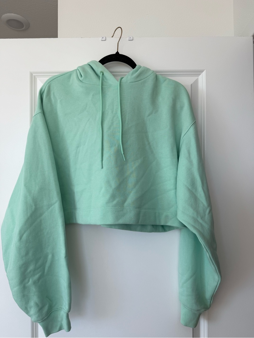 Alo Mint Cropped Hoodie - Women Tops